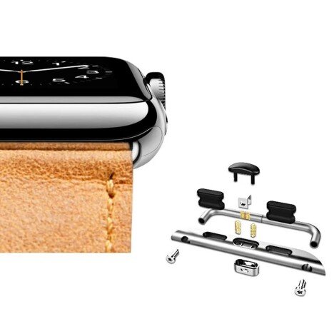 Catarama iUni compatibila cu Apple Watch 1/2/3/4/5/6/7, 38mm, Otel Inoxidabil, Silver